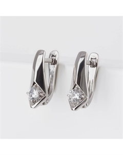 Серебряные серьги с фианитами Efremof