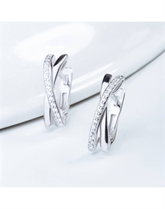 Серебряные серьги с фианитами Efremof