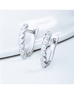 Серебряные серьги с фианитами Efremof