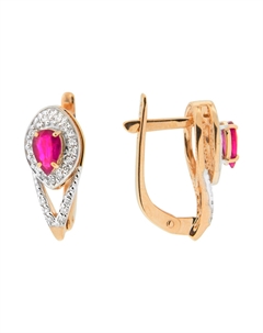 Серьги с рубинами и бриллиантами из красного золота Efremof