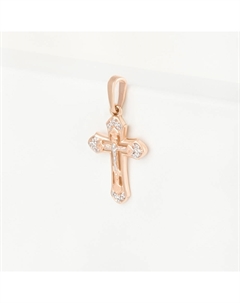 Золотой крест с фианитами Talant