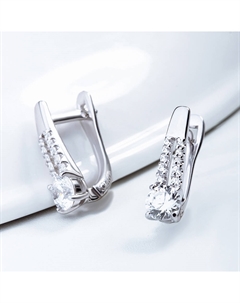 Серебряные серьги с сваровски и фианитами Efremof