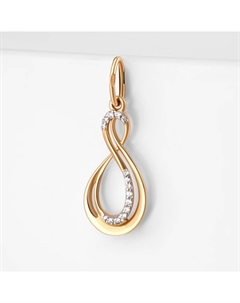 Золотая подвеска с фианитами Efremof