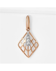 Золотая подвеска с фианитами Efremof