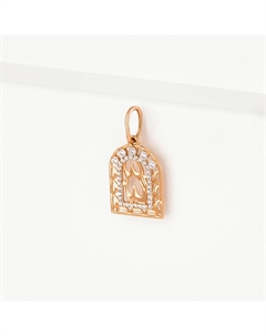 Золотая мусульманская подвеска с фианитами Efremof