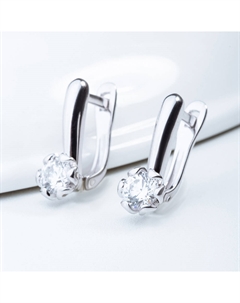 Серебряные серьги с сваровски Efremof