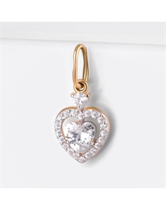 Золотая подвеска с фианитами Efremof
