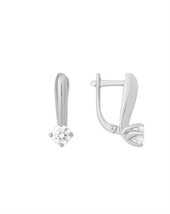 Серебряные серьги с сваровски Efremof