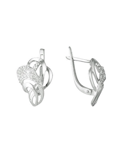 Серебряные серьги с фианитами Efremof