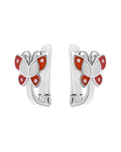 Серебряные серьги детские с эмалью Efremof