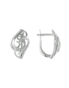 Серебряные серьги с фианитами Efremof