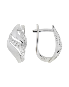 Серебряные серьги с фианитами Efremof