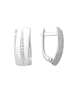 Серебряные серьги с фианитами Efremof