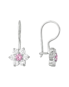 Серебряные серьги детские с фианитами Efremof