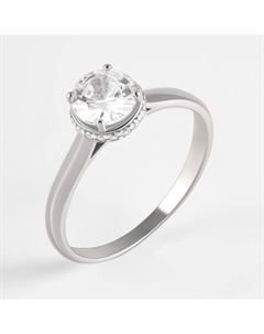 Кольцо из белого золота с фианитами Talant