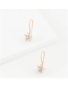 Серьги детские с фианитами из красного золота Efremof