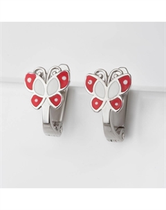 Серебряные серьги детские с эмалью Efremof