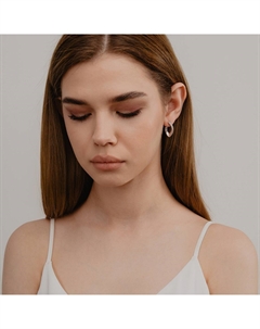 Серебряные серьги с фианитами Efremof