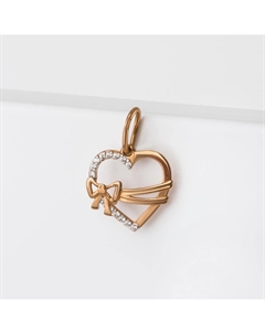 Золотая подвеска с фианитами Efremof