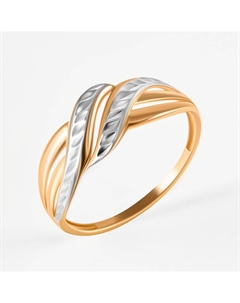 Кольцо из красного золота с родированием Efremof