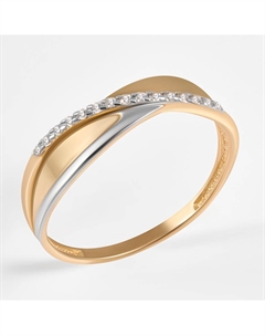 Кольцо из красного золота с фианитами Efremof