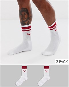 Комплект из 2 пар красных носков с логотипом Puma