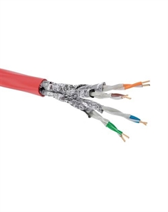 Кабель витая пара U/UTP 6a кат. 4 пары RN6AUUA04RD 23AWG(0.57 мм), медь, одножильный (solid), внутренний, LSZH, нг(A)-FRHF, красный, уп/500м ''RAM Dkc