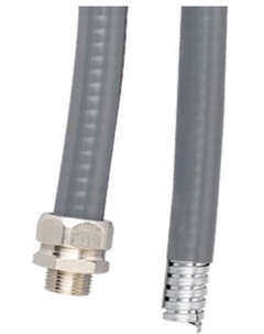 Металлорукав в гл. EVA изоляции 607E010 DN 10мм, Dвн 10,0мм, Dнар 15,0мм, цвет серый, "Cosmec" (уп/50 м) Dkc