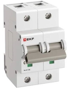 Автоматический выключатель mcb47125-2-25C ВА 47-125 2P 25А (C) 15кА PROxima Ekf
