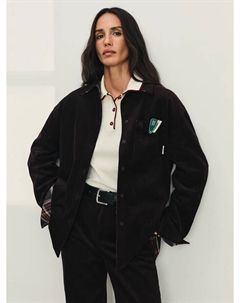 Двycтopoнняя рубашка из вельвета Zarina