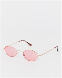 Круглые солнцезащитные очки цвета розового золота Aj morgan