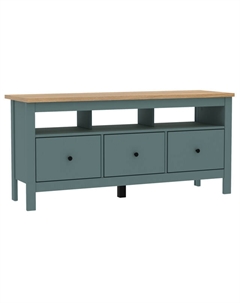 Тумба ТВ САГА 3 ящика 1312х622х414мм бирюзовая/ясень ЛДСП Гуд лакк