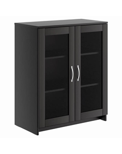 Тумба СИРИУС 2 двери со стеклом 782x946x412мм венге ЛДСП Гуд лакк