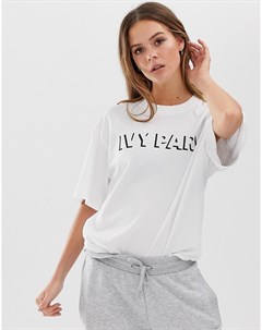 Белая oversize футболка с логотипом Ivy park