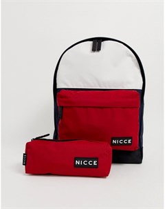 Красный рюкзак с пеналом Nicce