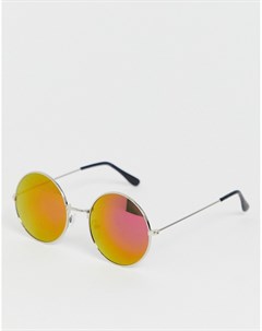Круглые солнцезащитные очки с фиолетовыми стеклами SVNX 7x