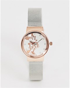 Женские наручные часы цвета розового золота с изображением Минни Маус Disney