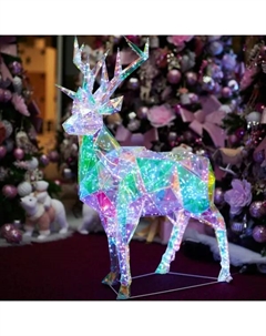 Светящаяся электрическая фигура Олень 500 светодиодов h90 см прозрачный Kreaforta