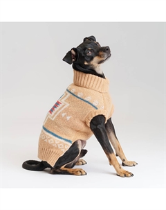 Свитер с узором для кошек и собак, XL, бежевый Petmax