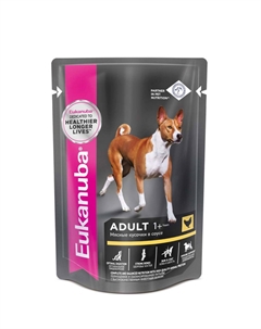 Adult all breed Влажный корм (пауч) для взрослых собак всех пород, с курицей в соусе, 100 гр. Eukanuba