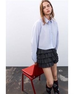 Блузка-рубашка укороченная в полоску Befree