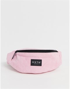 Розовая вельветовая сумка кошелек на пояс HXTN Spiral