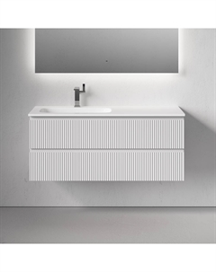 Тумба под раковину Snob R 120 см SNR120LW левая, подвесная, Bianco Sancos