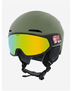 Горнолыжный шлем с визором Alto Q-Lite Olive Matt, Зеленый Alpina