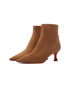 Замшевые ботильоны Santoni