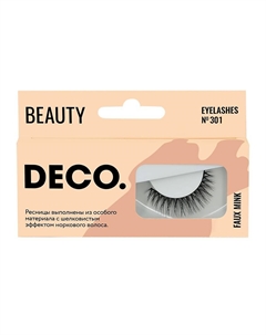 Накладные ресницы FAUX MINK с эффектом норки №301 Deco