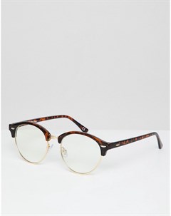 Черепаховые очки в стиле ретро с прозрачными стеклами Jeepers peepers