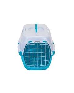 Переноска для животных малая бирюзово-белая - 43х29х27 см Homepet