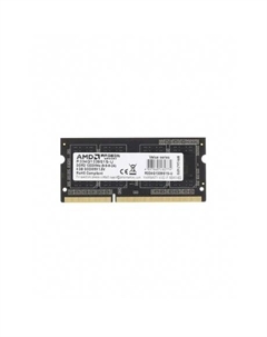 Память оперативная AMD Radeon 4GB DDR3 1333 SO DIMM R3 Value Series Black (R334G1339S1S-U) Amd
