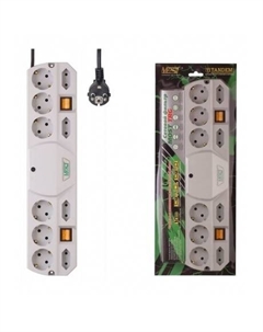 Сетевой фильтр TRG 5м (10 розеток) белый Most